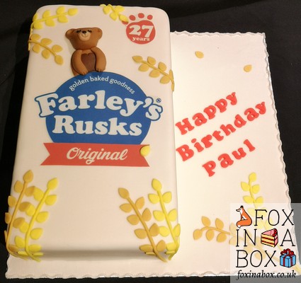 Farleys Rusks 27th birthday cake