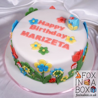 craft flower garden cake
