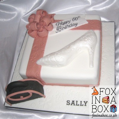 Handbag and shoes present cake - 60th birthday