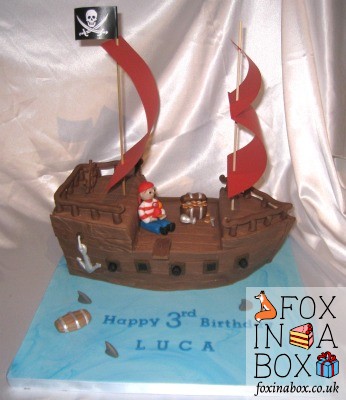 Pirate ship cake